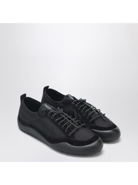 Prada Prada Black Speedrock Sneakers In Re-Nylon And Suede Men