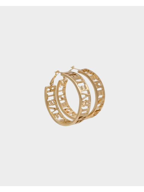 VETEMENTS SMALL LOGO HOOP EARRINGS