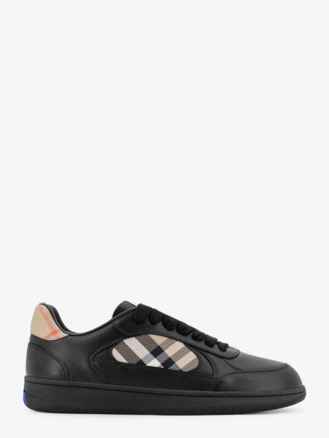 Burberry Burberry Leather Sneakers With Traditional Check Inserts