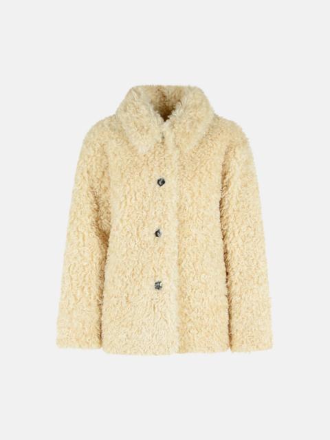 Isabel Marant Étoile 'TARVEY' BEIGE FAUX FUR JACKET