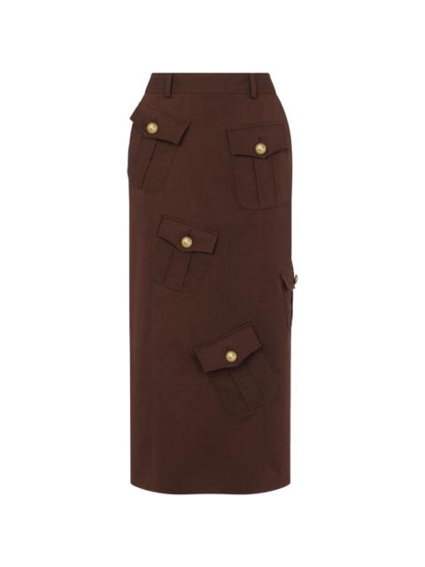 pockets cotton-wool blend skirt