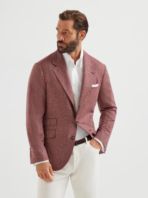 Brunello Cucinelli Wool and cashmere flecked chevron deconstructed Cavallo blazer