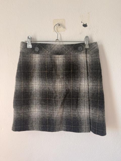 Other Designers Burberry Prorsum - VINTAGE BURBERRY’S BLUE LABEL SHADOW PLAID WOOL MINI SKIRT