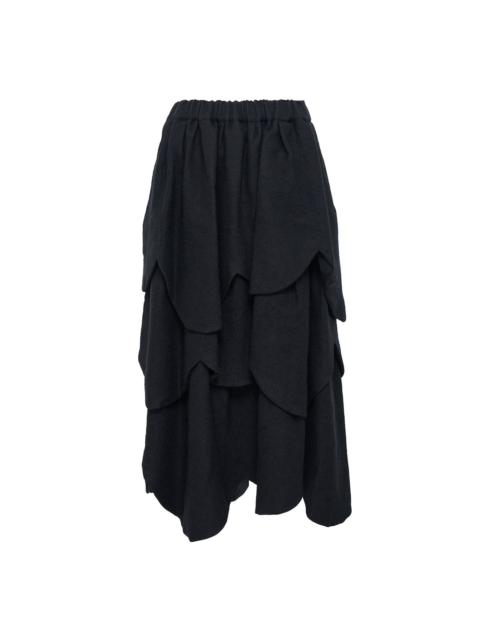 Noir Kei Ninomiya Herringbone Pattern Wool Mille Skirt