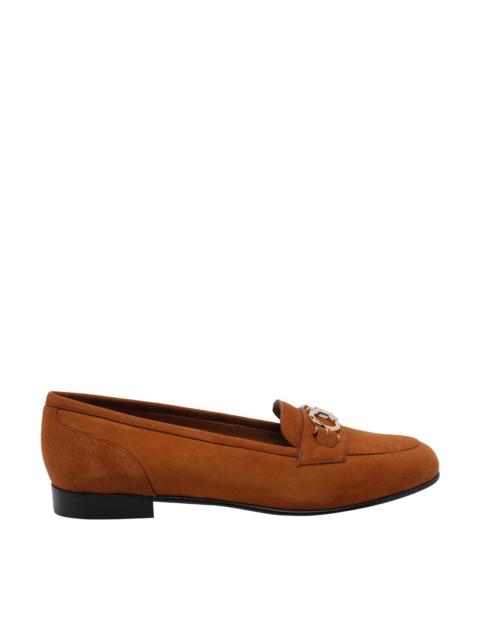 FERRAGAMO Ferragamo Women Gancini Ornamento Suede Loafers