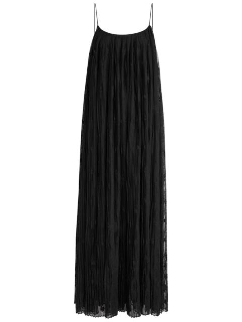 Toteme Floral-embroidered Tulle Maxi Dress
