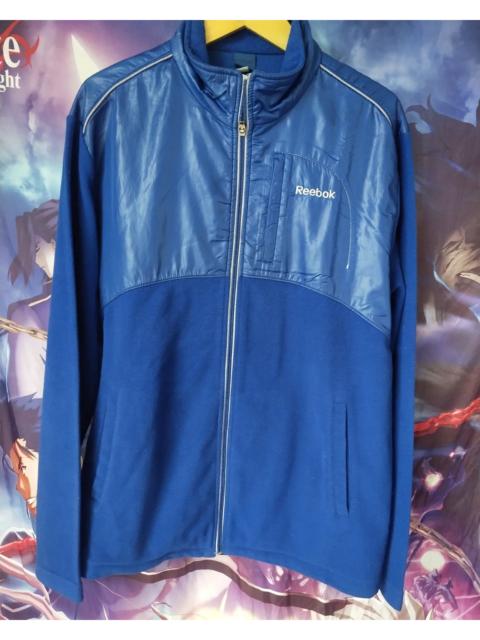 Reebok 2000s Reebok Blue Hybrid Fleece Track Jacket