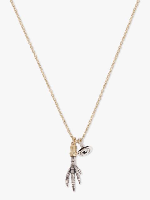 Vivienne Westwood JOSELITA CHICKEN FOOT X ORB PENDANT NECKLACE | GOLD/SILVER