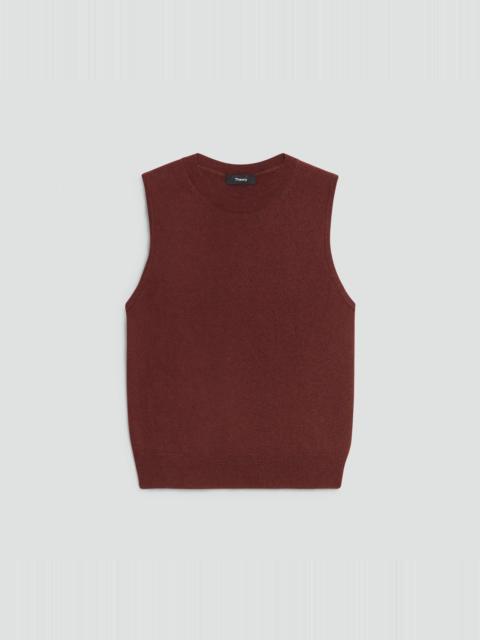 Theory Crewneck Shell Top in Cashmere