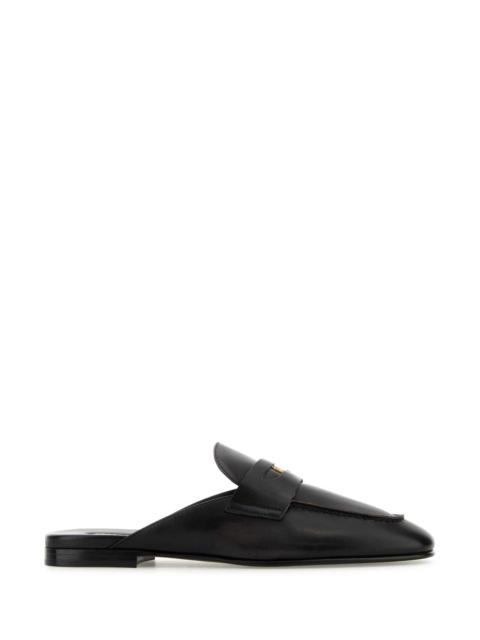 Miu Miu Women Black Leather Slippers