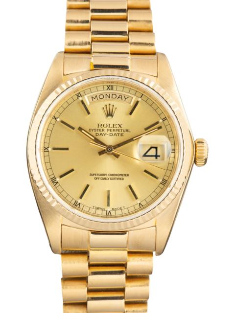 ROLEX Pre-Owned Gold Rolex Day-Date 36 Champagne Dial Ref 18038