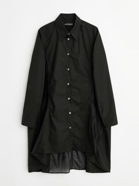 Our Legacy Flux Shirt Void Black Fine Poplin