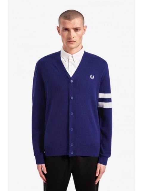 Fred Perry AW19 FRED PERRY TIPPED SLEEVE CARDIGAN