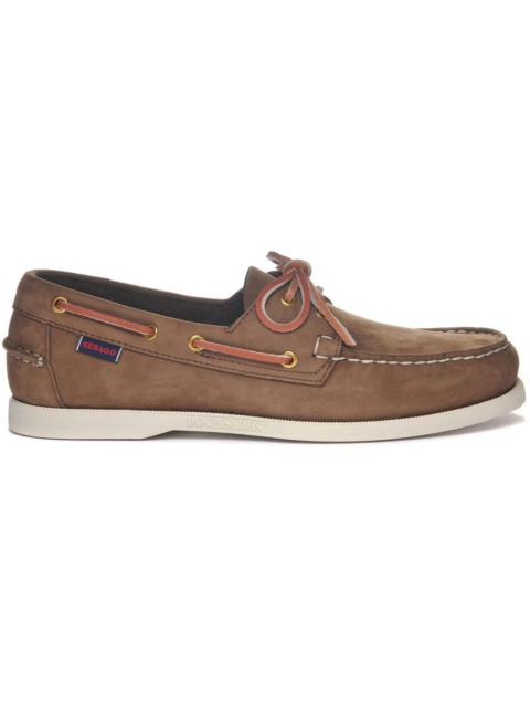 SEBAGO Sebago Docksides Portland Nubuck Boat Shoes in Brown Dk-Yellow Gold at Nordstrom
