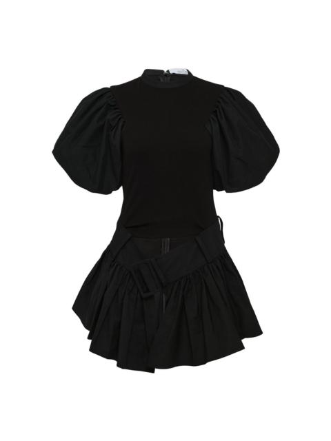 rokh Belted Flare Puff Top