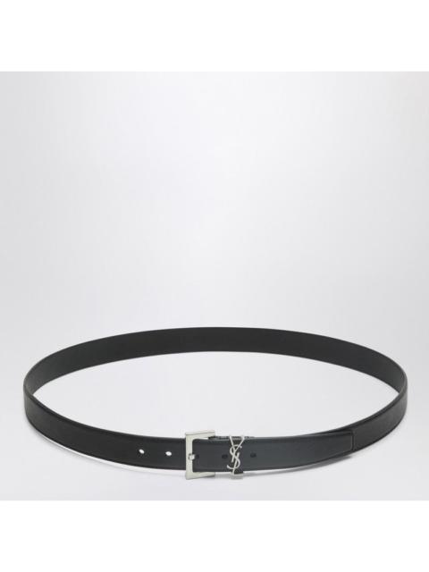SAINT LAURENT Saint Laurent Cassandre Black Leather Belt Men