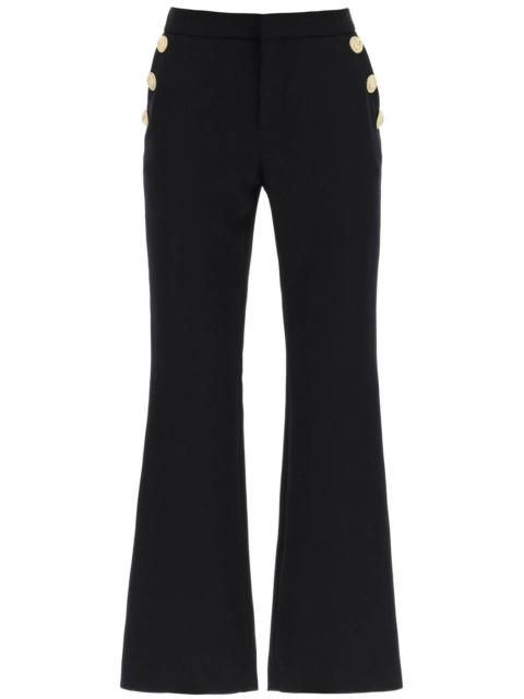 Balmain Flared Pants With Embossed Buttons
