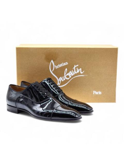 Christian Louboutin Greggo Oxford Tuxedo Patent Leather Shoes Black EU 40 US 7