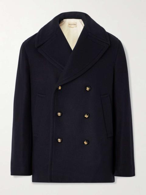 Double-Breasted Wool Peacoat