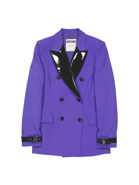 Moschino Moschino Ladies Purple Double-Breasted Blazer, Brand Size 38 (US Size 4)