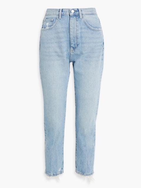 Other Designers Lela distressed high-rise skinny jeans