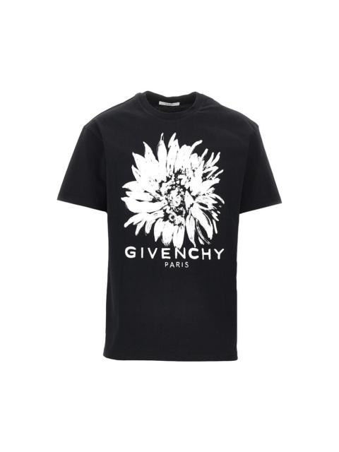 Givenchy Givenchy Sunflower Print T-shirt Black Men