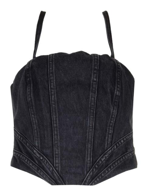 AMIRI Amiri Women Faded Black Denim Corset