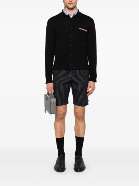 Thom Browne THOM BROWNE - Men Jersey Stitch Button Down Point Collar Long Sleeve Shirt