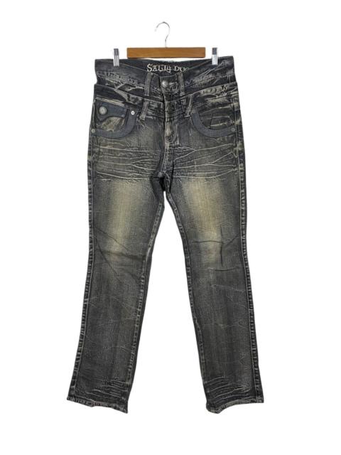 Other Designers Japanese Brand - Japanase brand salty dog double waist denim pants distressed