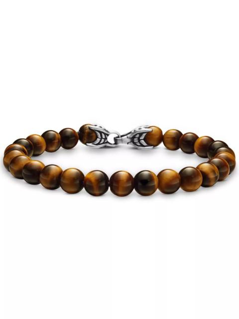 DAVID YURMAN Men's Spiritual Beads Bracelet in Sterling Silver with Tigers Eye, 8mm