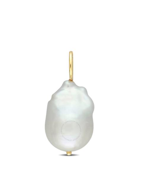 Other Designers AMOUR 13-14mm Baroque Freshwater Cultured Pearl Pendant In Yellow Plated Sterling Silver (no Chain)