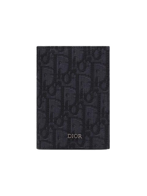 Dior Dior Bi-Fold Card Holder Oblique Jacquard Black