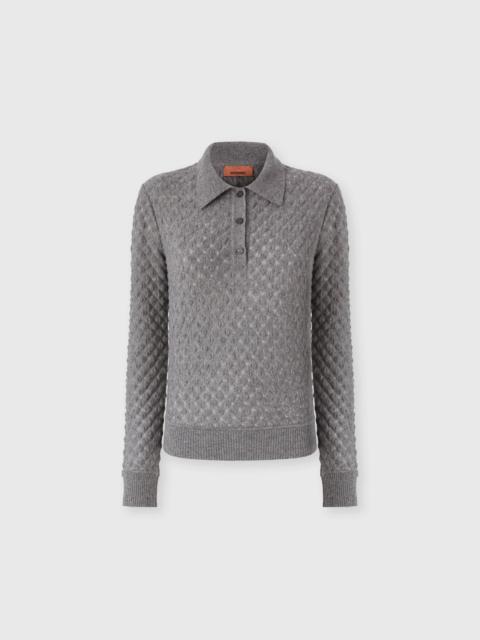 Missoni Cashmere Polo with Lace Pattern