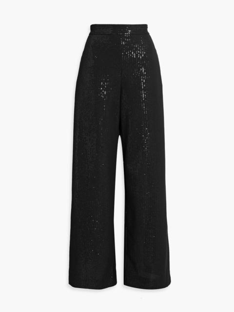 Max Mara Sequined georgette wide-leg pants