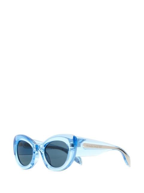 Alexander Mcqueen Woman Light-Blue Acetate The Curve Sunglasses