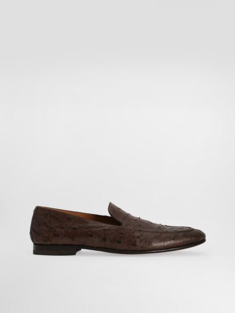 Dolce & Gabbana Ostrich leather slippers