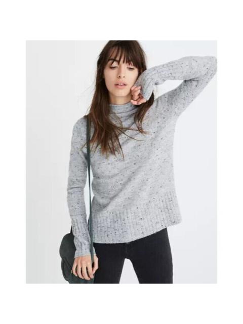 Madewell Sweater Donegal Inland Turtleneck Pullover Grey Wool SZ XS New