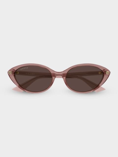 GUCCI 54mm Acetate Oval Sunglasses