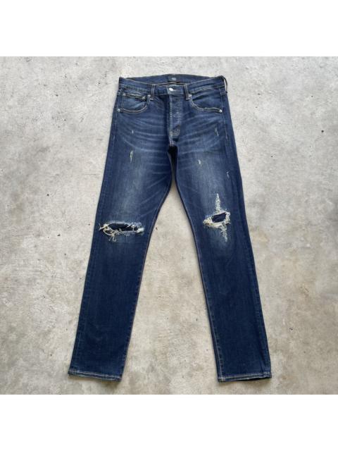 Other Designers Japanese Brand - W31 Vintage Japanese Dark Blue Distressed Jeans Denim Pants