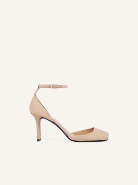 courrèges PEEP TOE JERSEY PUMPS