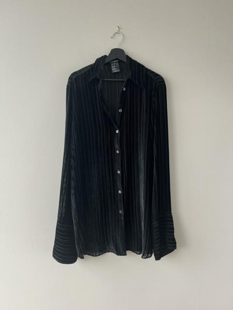 Ann Demeulemeester AW18 “Harlot” Striped Velvet Shirt