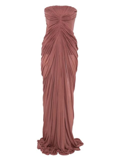 Rick Owens draped strapless maxi dress