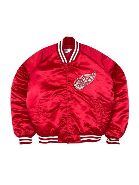 Vintage - 80s Detroit Red Wings ChalkLine Satin Bomber Jacket