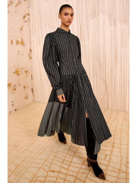 ULLA JOHNSON Mariela Long Sleeve Lurex Shirt Dress