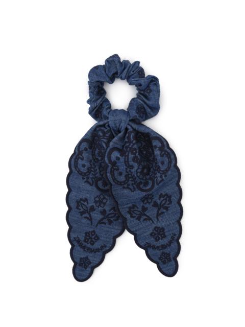 Zimmermann EMBROIDERED TIE SCRUNCHIE