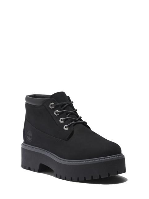 Timberland Timberland Stone Street Platform Waterproof Chukka Boot in Jet Black at Nordstrom