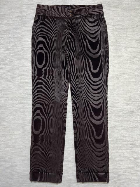 Dolce & Gabbana Dolce & Gabbana - Wood Pattern Allover Print Velvet Trouser