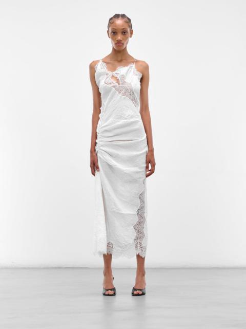 CHRISTOPHER ESBER White Crimped Lace Cami Dress
