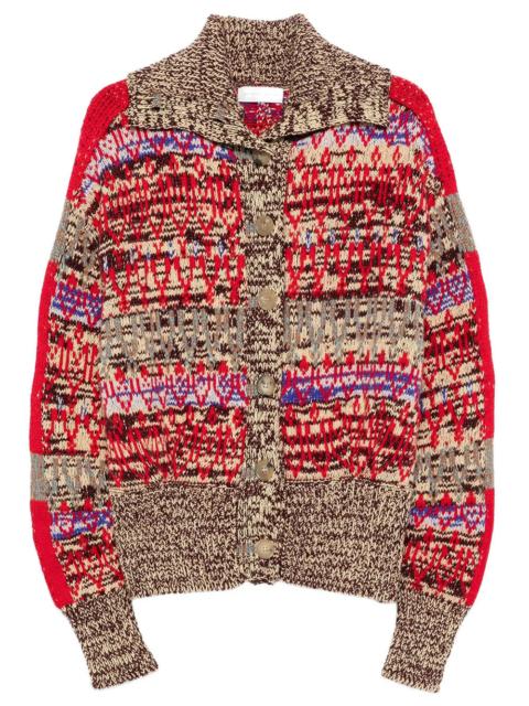 Dries Van Noten Cardigan Oversize In Lana Jacquard Women