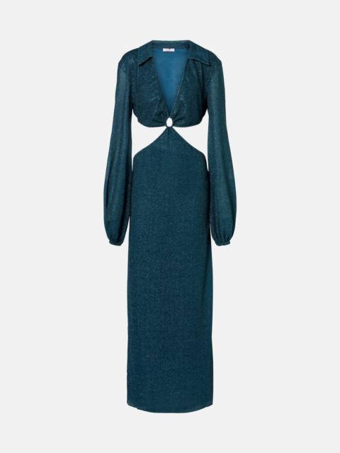 Oséree Lumière cutout ring-detail maxi dress